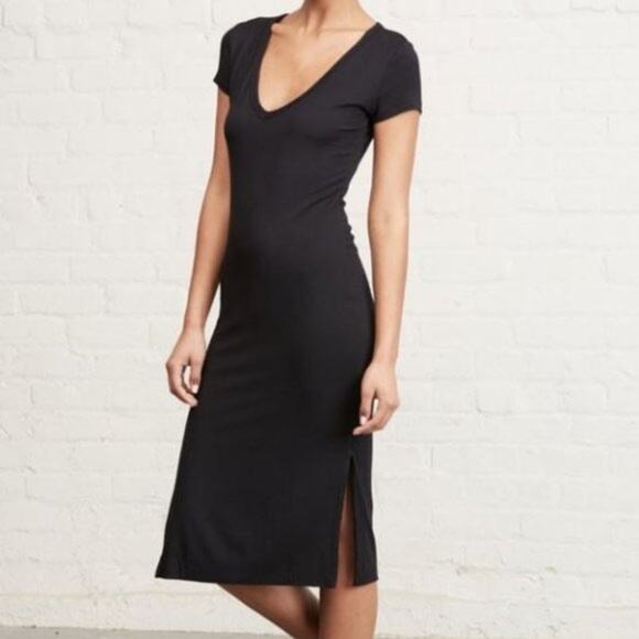 REVOLVE Dresses & Skirts - 3 FOR $50! 🎁 AMOUR VERT Black Miley Softest Dream Knit Midi T-Shirt Dres…